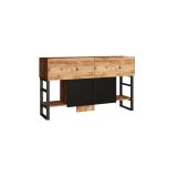 Buffet Diseño Moderno Natural-Negro con 4 Puertas