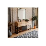 Buffet Diseño Moderno Natural-Negro con 4 Puertas