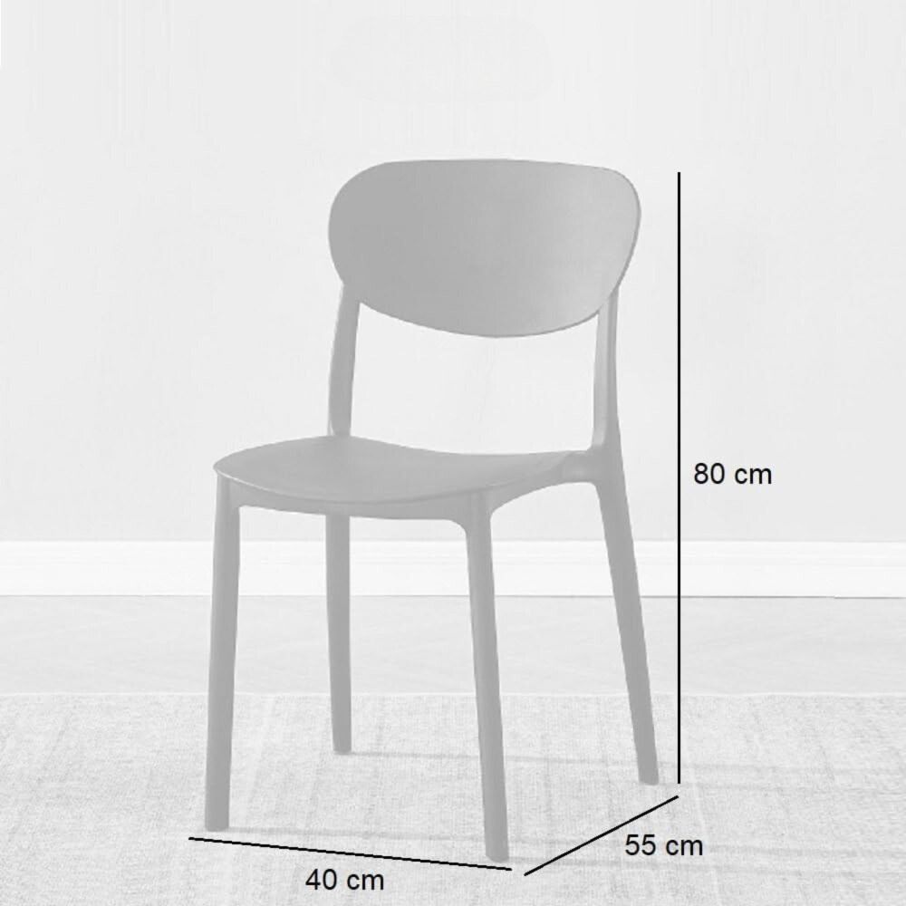 Conjunto Mesa y Sillas Comedor/Cocina: Mesa madera y Patas Metálicas En Negro (76x100x70 Cm) + 5 Sillas (80x40x55 Cm)