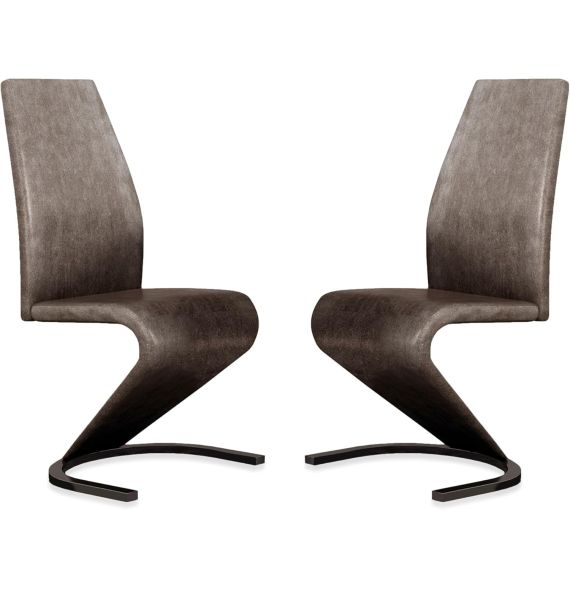 Pack de 2 Sillas de Comedor, Salón o Cocina – Tapizadas en Tela Jarama Color Marengo, Medidas: 45 cm x 64 cm x 100 cm