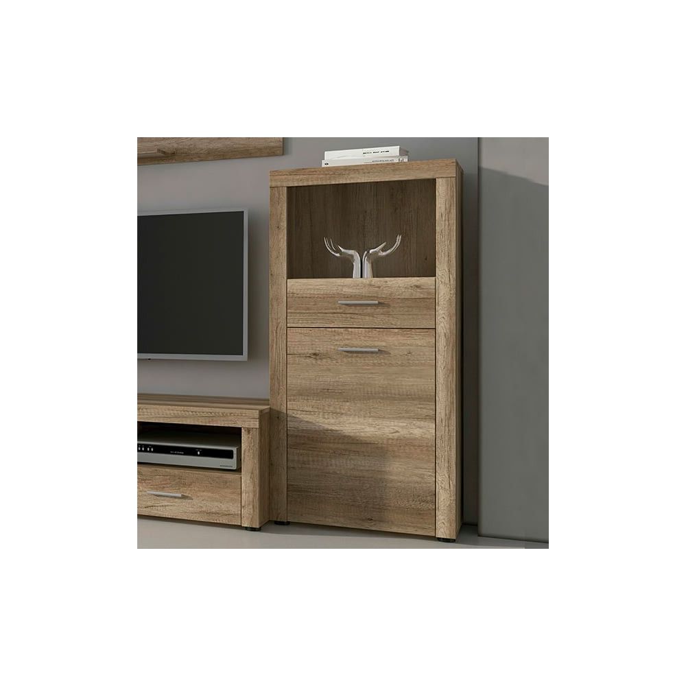 Mueble de Comedor, Mueble Salón, Acabado en Color Cañón, 201x135x41,4 cm